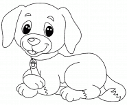 Cute Puppy - coloring page n° 895