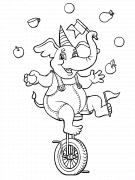 Circus elephant - coloring page n° 9