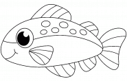 Cartoon Salmon - coloring page n° 908