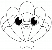 Cartoon Scallop Shell - coloring page n° 909