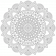 Beautiful Mandala with Geometric Elements - coloring page n° 910