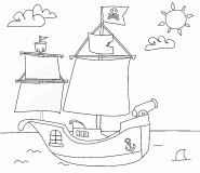 The Pirate Ship! - coloring page n° 914