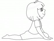 Little Girl practicing Yoga - coloring page n° 924