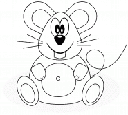 Charming gray Mouse - coloring page n° 938