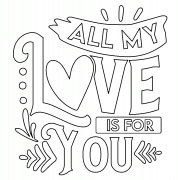 All My love Is For You - coloring page n° 939
