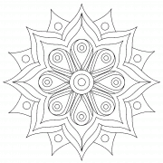 Indian Traditional Rangoli - coloring page n° 941