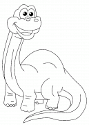 Cute Cartoon Dinosaur - coloring page n° 944
