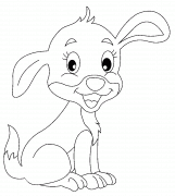 Cartoon Puppy - coloring page n° 947