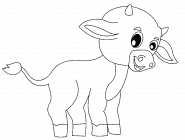 Cute Baby Ox - coloring page n° 949