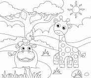 African Savannah Animals - coloring page n° 954