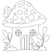 Mushroom House - coloring page n° 965