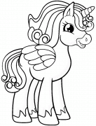 Blue Unicorn - coloring page n° 967