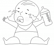 Crying Baby - coloring page n° 976