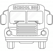 School Bus (front view) - coloring page n° 978