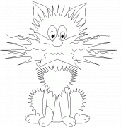 Cat With Bristled Hair - coloring page n° 98