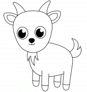 Cartoon Goat - coloring page n° 988