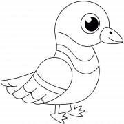 Cartoon Pigeon - coloring page n° 989