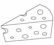 A slice of Cheese - coloring page n° 990