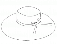 Yellow Summer Hat - coloring page n° 991