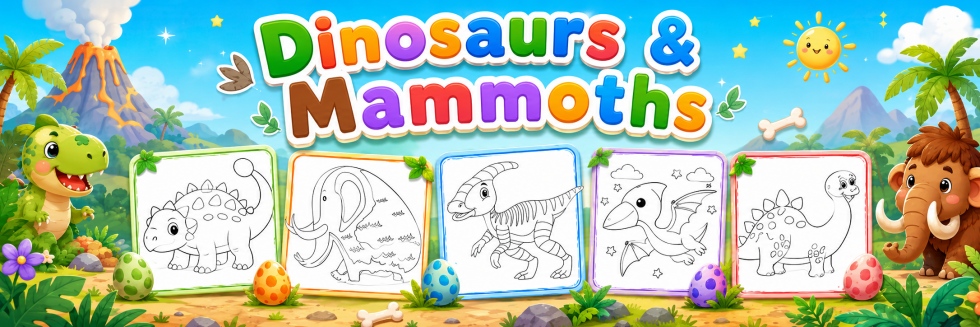 🦕Dinosaurs -Free Coloring Pages for Kids