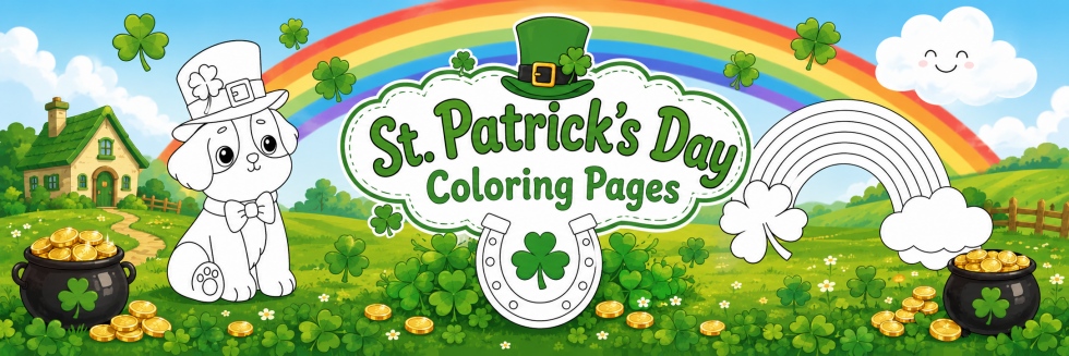 🍀St. Patrick's Day -Free Coloring Pages for Kids