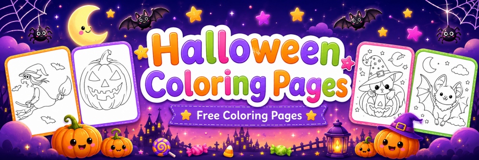 🎃Halloween -Free Coloring Pages for Kids
