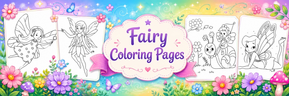 🧚Fairy Coloring Pages -Free Coloring Pages for Kids