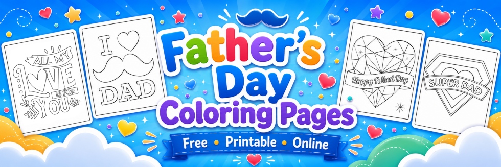 🧔Father's Day - Free Coloring Pages for Kids 🧔Father's Day -Free Coloring Pages for Kids
