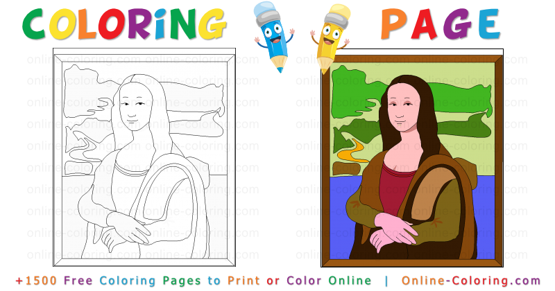 PRINTABLE Mona Lisa Inverted Colors DIGITAL DOWNLOAD 