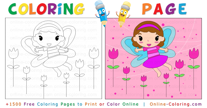 Click SHARE THIS STORY ON FACEBOOK  Coloring pages, Fish drawing for kids,  Fairy coloring