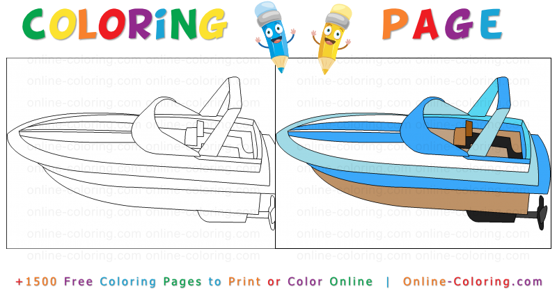 Speed Boat Coloring Pages - Free & Printable!