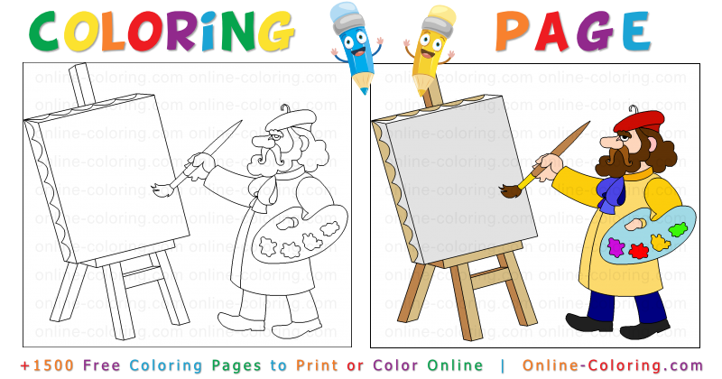 The Easel Coloring Page  Free The Easel Online Coloring