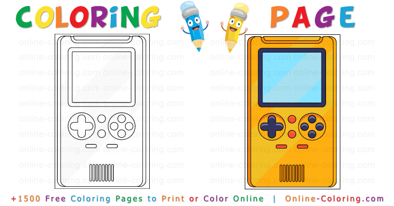 Video Games Coloring Page, Free Video Games Online Coloring