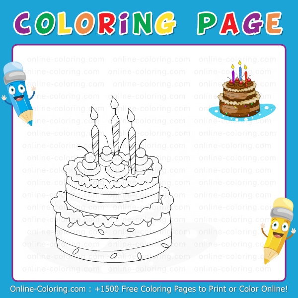 birthday cake coloring pages preschool halloween