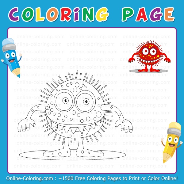 Influenza Virus Free Online Coloring Page