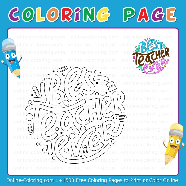 your the best teacher ever coloring pages