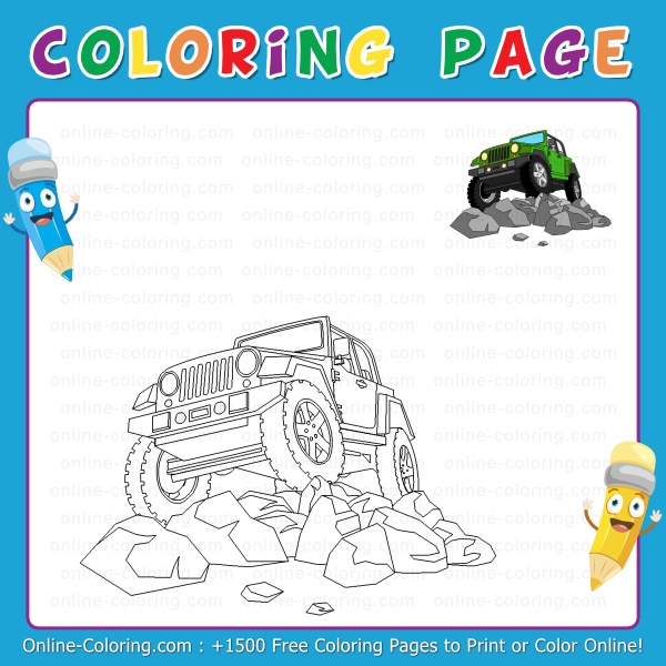 Coloring Book For Boys ATV & Offroad Cars - Over 30 coloring pages to Color  and Enjoy: Off-road vehicles for kids aged 6 - 12. a book by Newgen Page
