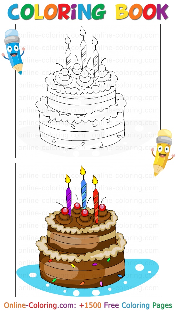 birthday cake coloring pages preschool halloween