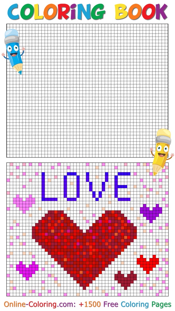 Mosaic Coloring by Letters • COKOGAMES