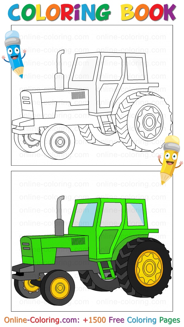 Tractor coloring pages, Tractors, Coloring pages for kids